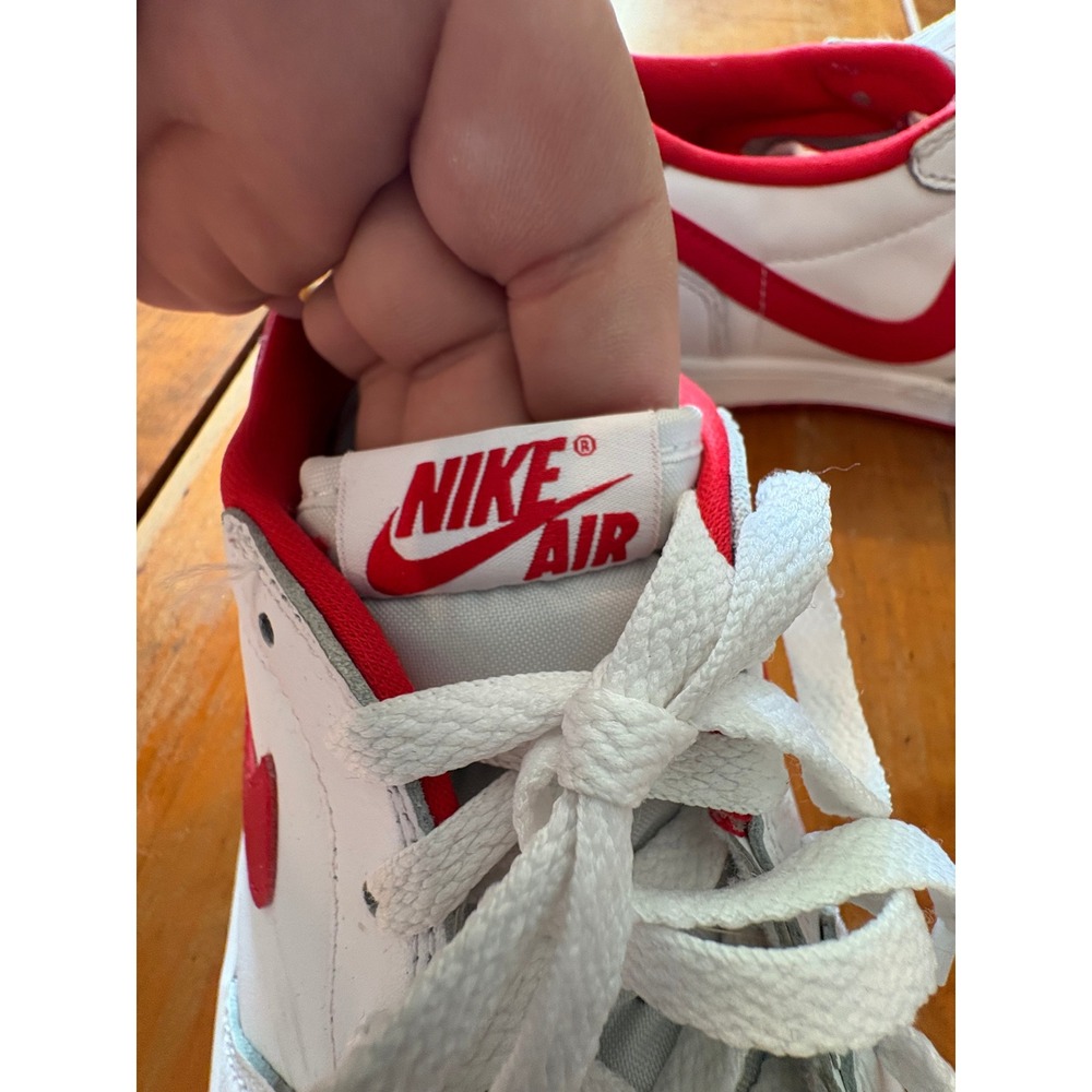 Nike Jordan Air Jordan 1 Low Mens 12 Sneakers White University Red CZ0790-161 - Picture 10 of 10
